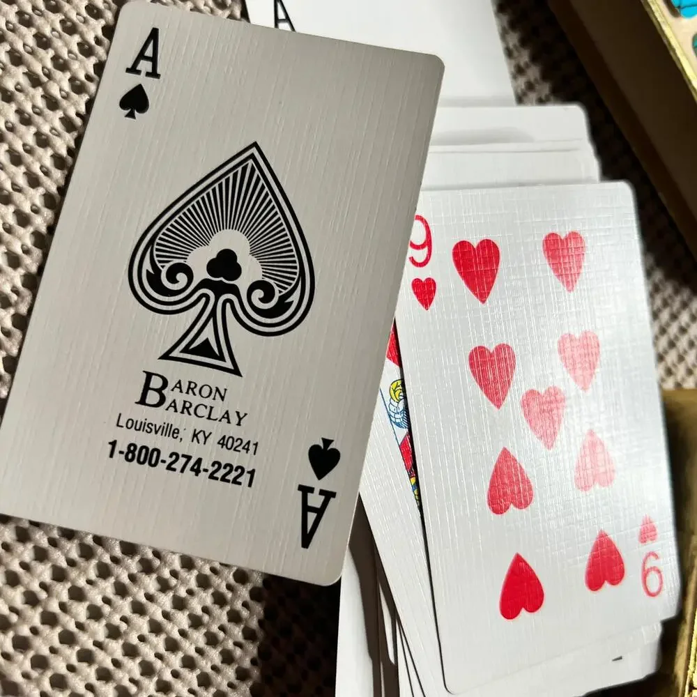 Vintage Congress Playing Cards Double Deck Seashell Case Cel U Tone Finish‎